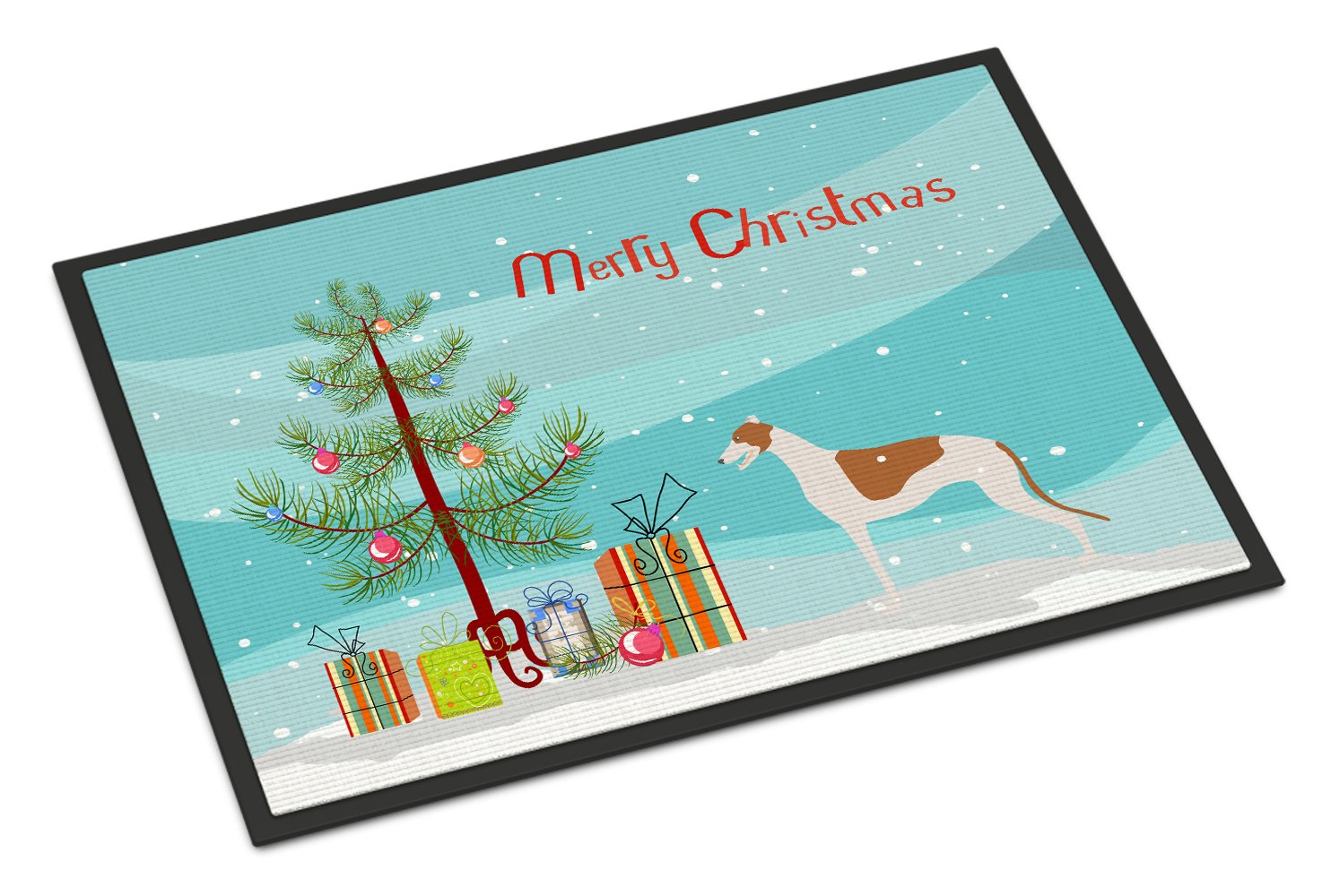 Greyhound Merry Christmas Tree Indoor or Outdoor Mat 24x36 BB2923JMAT