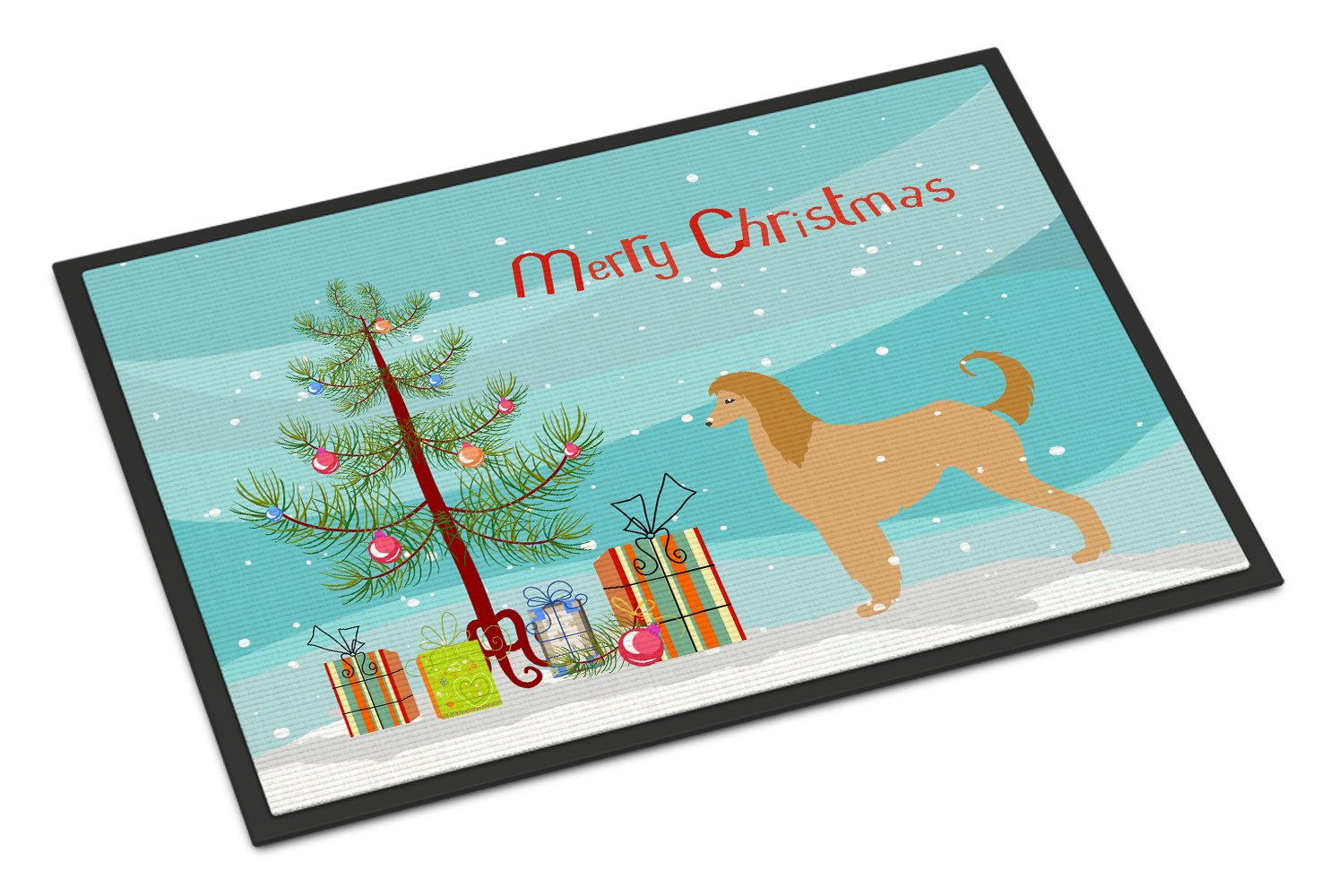 Afghan Hound Merry Christmas Tree Indoor or Outdoor Mat 24x36 BB2924JMAT