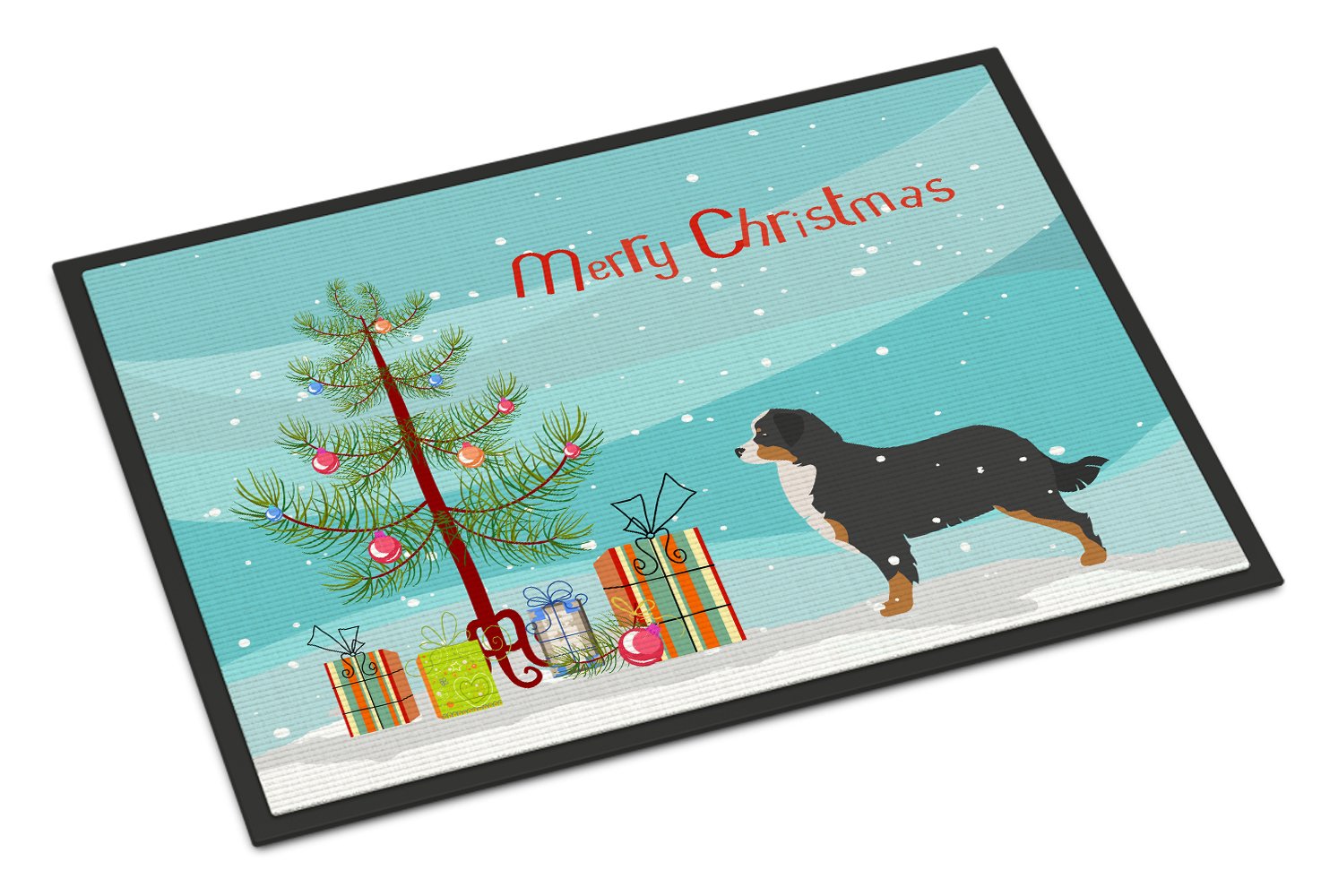 Bernese Mountain Dog Merry Christmas Tree Indoor or Outdoor Mat 24x36 BB2937JMAT