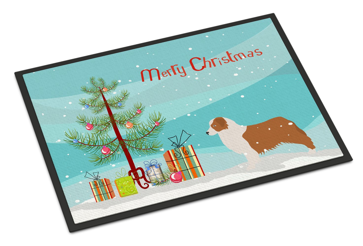 Australian Shepherd Dog Christmas Indoor or Outdoor Mat 24x36 BB2951JMAT