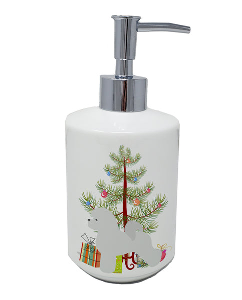 Buy this Bichon Frise Merry Christmas Tree Ceramic Soap Dispenser