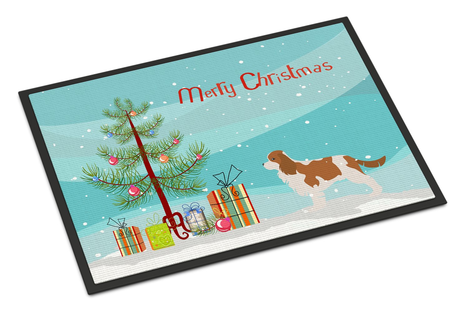 Cavalier King Charles Spaniel Merry Christmas Tree Indoor or Outdoor Mat 24x36 BB2967JMAT