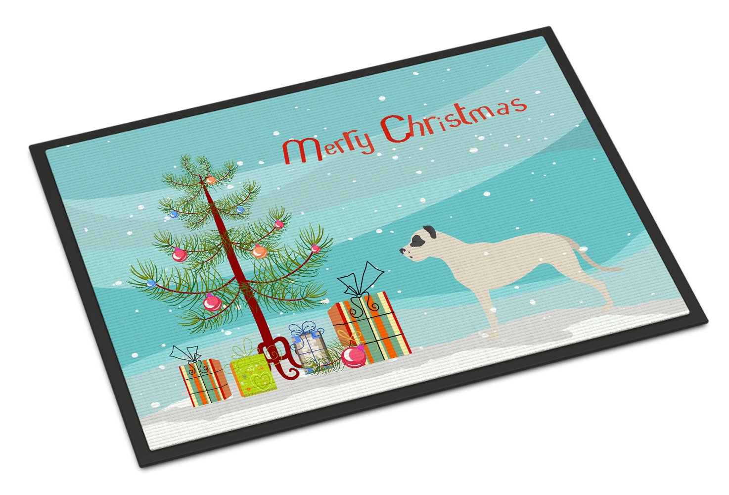 Dogo Argentino Merry Christmas Tree Indoor or Outdoor Mat 24x36 BB2985JMAT