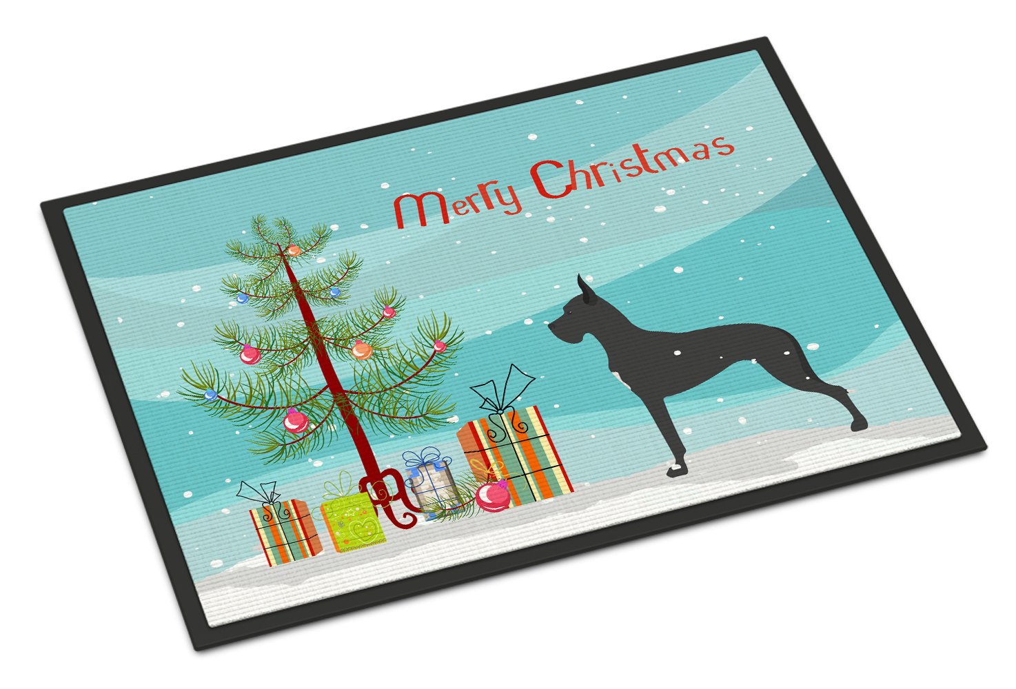 Great Dane Merry Christmas Tree Indoor or Outdoor Mat 24x36 BB2993JMAT