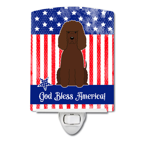 Patriotic USA Irish Water Spaniel Ceramic Night Light BB3058CNL - the-store.com