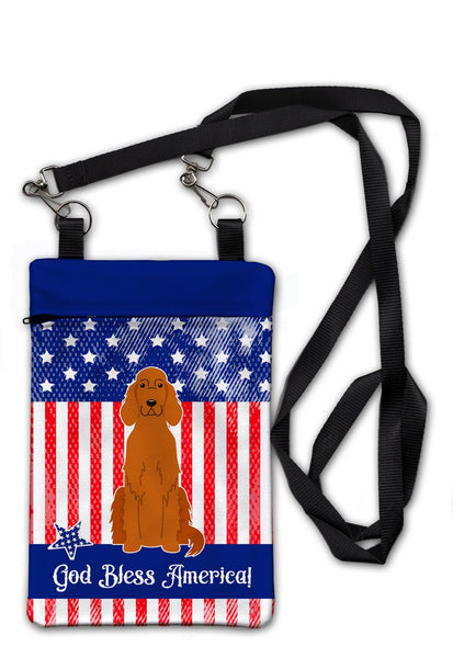 Patriotic USA Irish Setter Crossbody Bag Purse BB3059OBDY by Caroline's Treasures