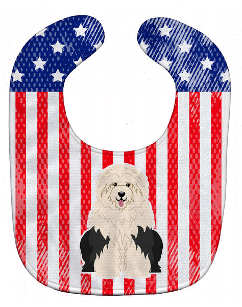 Patriotic USA Old English Sheepdog Baby Bib BB3091BIB - the-store.com