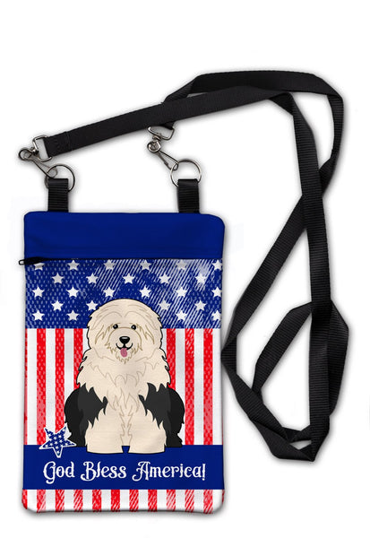 Patriotic USA Old English Sheepdog Crossbody Bag Purse BB3091OBDY by Caroline's Treasures