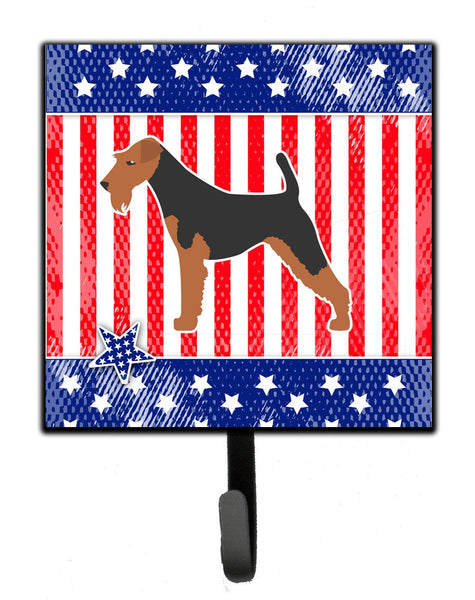 USA Patriotic Airedale Terrier Leash or Key Holder BB3357SH4 by Caroline's Treasures