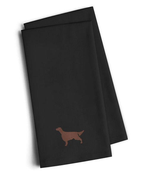 Irish Setter Black Embroidered Kitchen Towel Set of 2 BB3393BKTWE by Caroline's Treasures