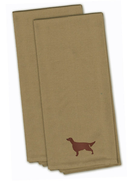 Irish Setter Tan Embroidered Kitchen Towel Set of 2 BB3393TNTWE by Caroline's Treasures