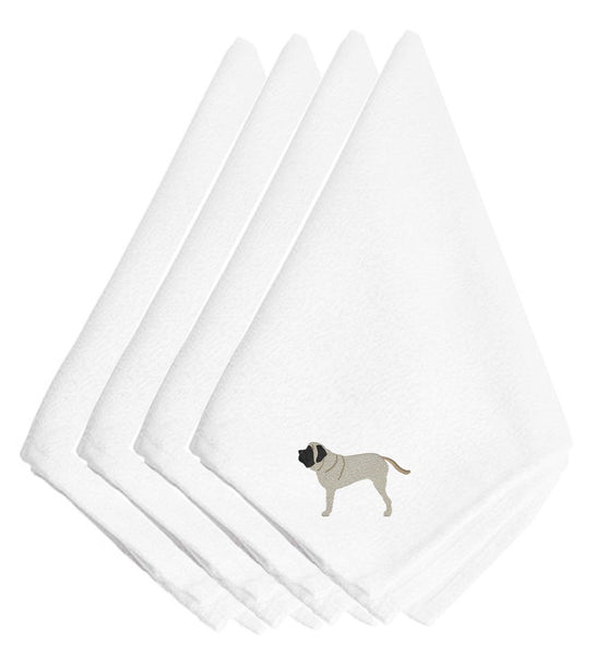 English Mastiff Embroidered Napkins Set of 4 BB3456NPKE by Caroline's Treasures