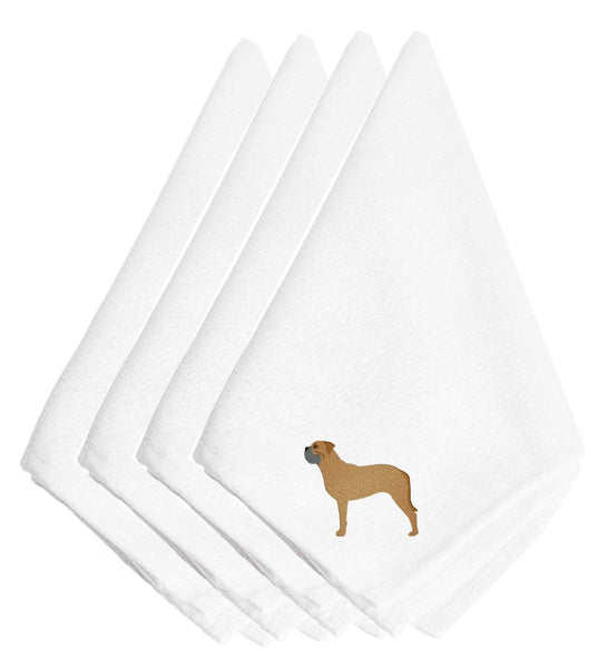 Bullmastiff Embroidered Napkins Set of 4 BB3471NPKE by Caroline's Treasures