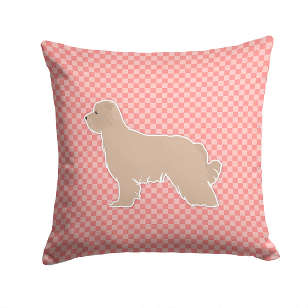 Pyrenean Shepherd Checkerboard Pink Fabric Decorative Pillow BB3618PW1414 - the-store.com