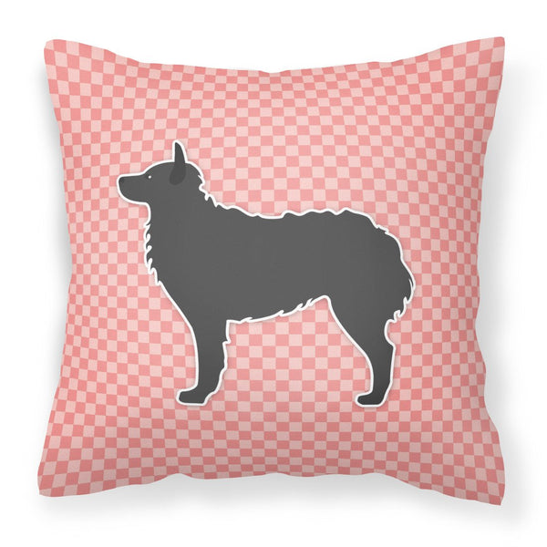 Croatian Sheepdog Checkerboard Pink Fabric Decorative Pillow BB3621PW1818 by Caroline's Treasures