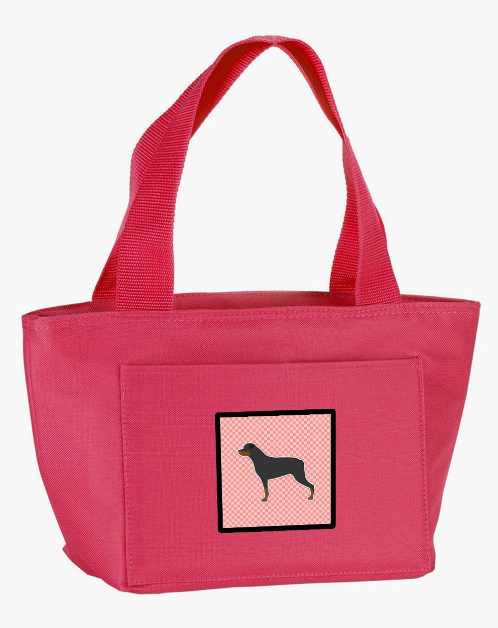 Rottweiler Checkerboard Pink Lunch Bag BB3666PK-8808