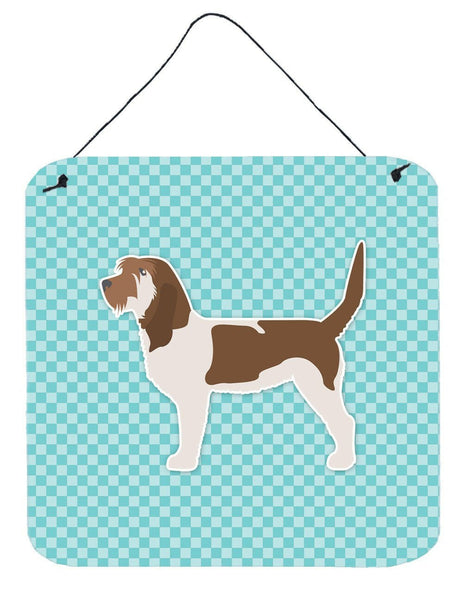 Grand Basset Griffon Vendeen  Checkerboard Blue Wall or Door Hanging Prints BB3690DS66 by Caroline's Treasures