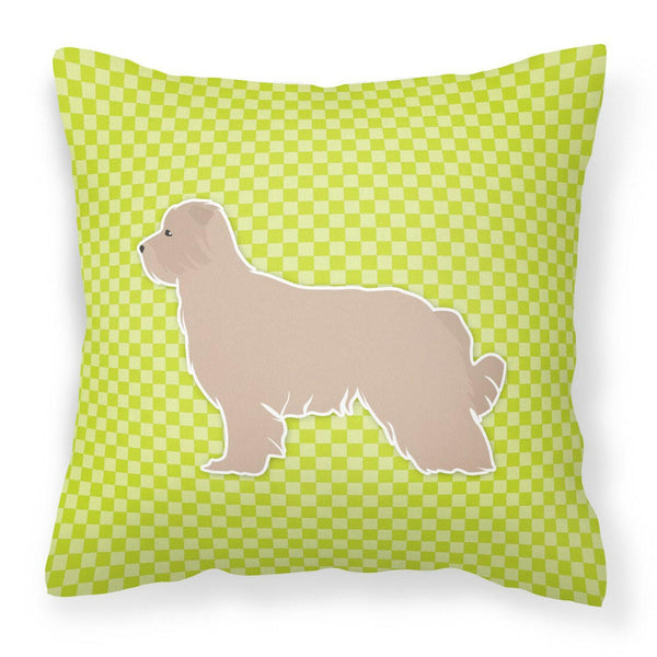 Pyrenean Shepherd Checkerboard Green Fabric Decorative Pillow BB3818PW1818 by Caroline's Treasures