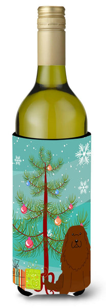 Merry Christmas Tree Caucasian Shepherd Dog Wine Bottle Beverge Insulator Hugger BB4175LITERK by Caroline's Treasures
