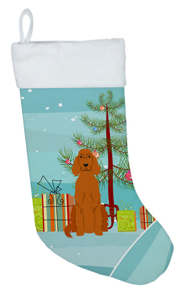 Merry Christmas Tree Irish Setter Christmas Stocking BB4189CS  the-store.com.