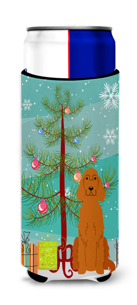 Merry Christmas Tree Irish Setter  Ultra Hugger for slim cans BB4189MUK  the-store.com.