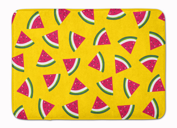 Watermelon on Yellow Machine Washable Memory Foam Mat BB5144RUG - the-store.com