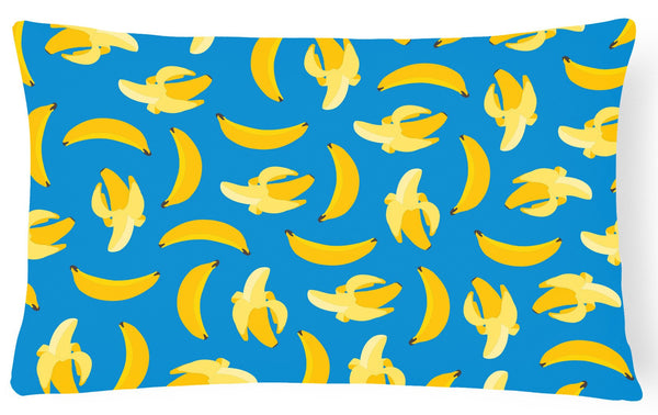 Bananas on Blue Canvas Fabric Decorative Pillow BB5149PW1216 by Caroline's Treasures