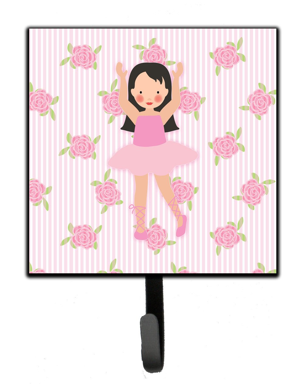 Ballerina Long Dark Hair Leash or Key Holder BB5181SH4