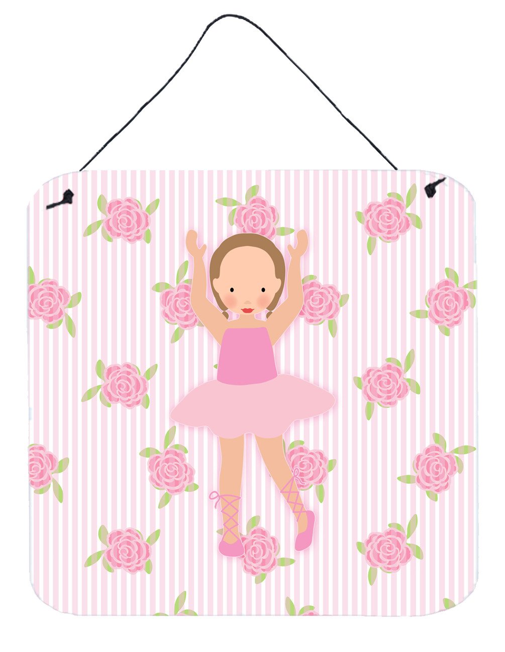 Ballerina Brown Hair Ponytails Wall or Door Hanging Prints BB5189DS66