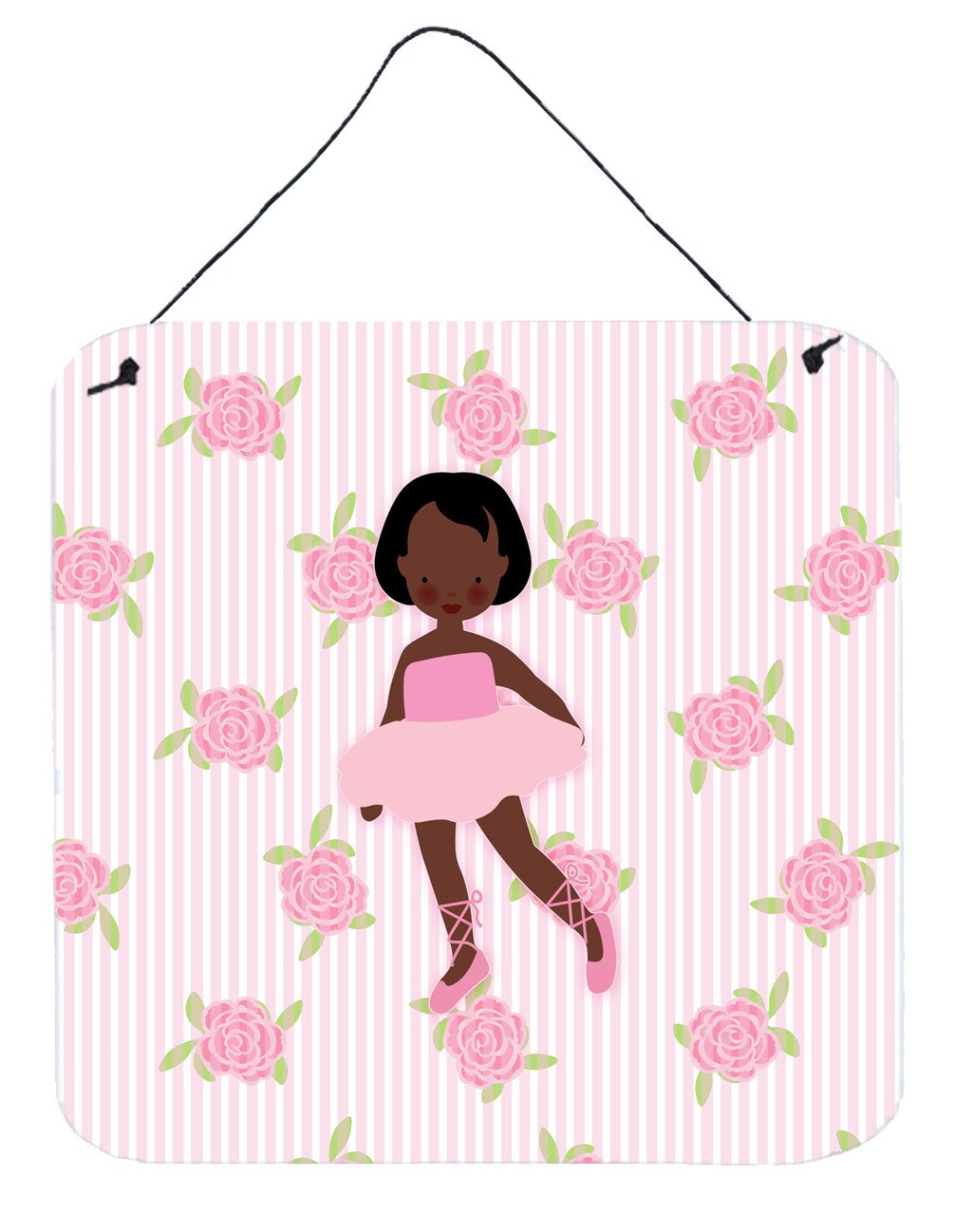 Ballerina African American Short Hair Wall or Door Hanging Print