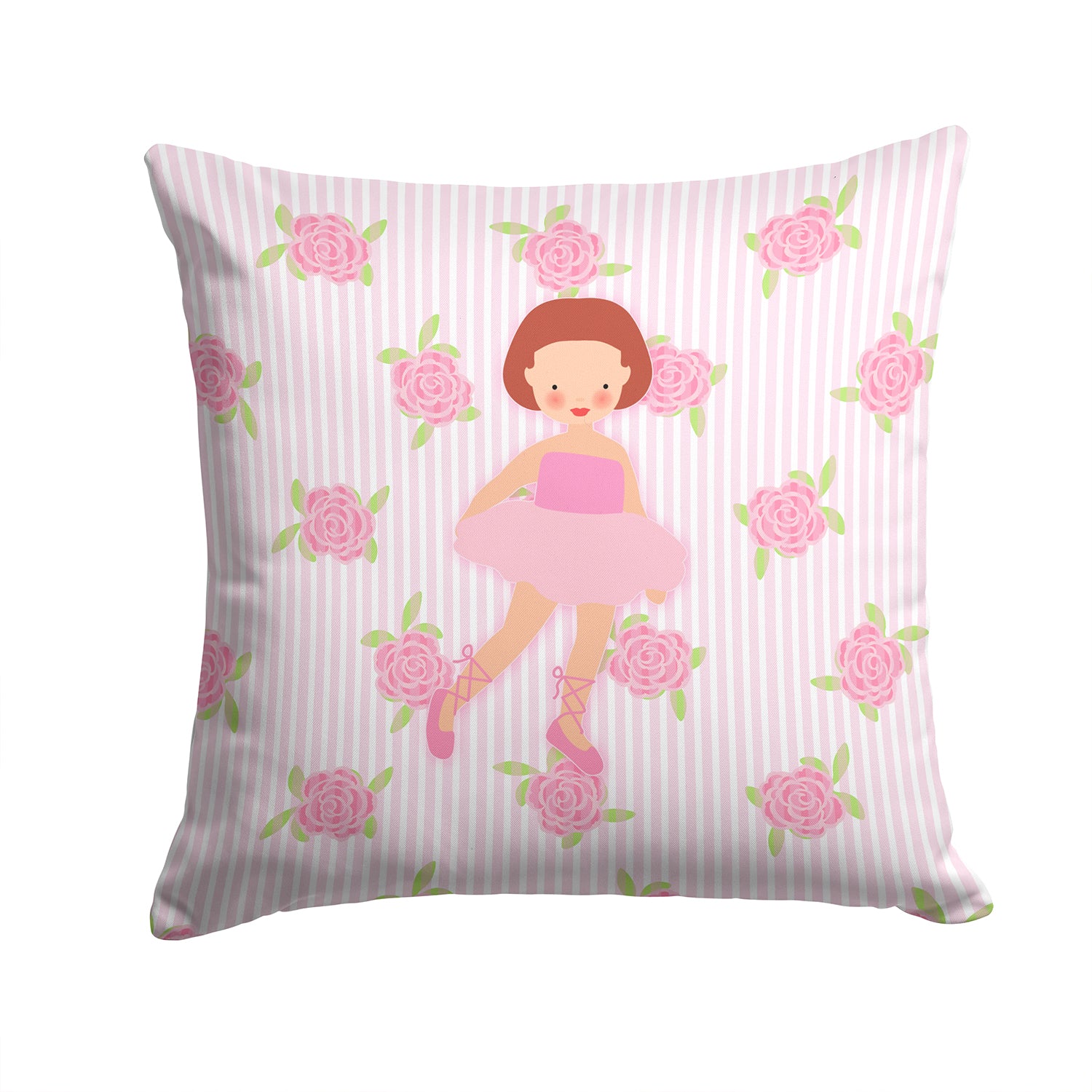 Ballerina Red Short Hair Fabric Decorative Pillow BB5191PW1414