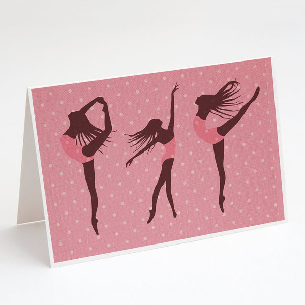 Buy this Dancers Linen Pink Polkadots Greeting Cards and Envelopes Pack of 8
