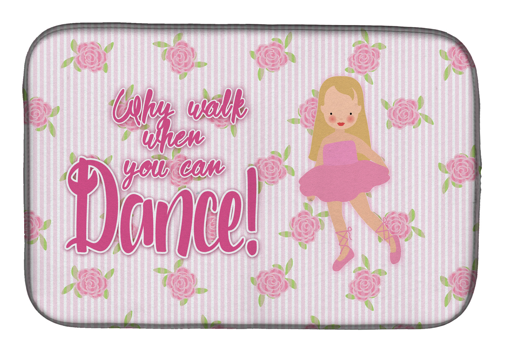 Ballet Long Blonde Hair Dish Drying Mat BB5387DDM