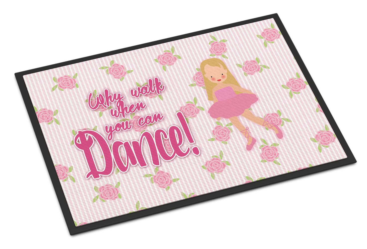 Ballet Long Blonde Hair Indoor or Outdoor Mat 18x27 BB5387MAT