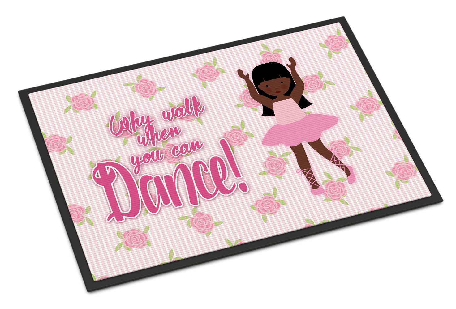 Ballet Long Hair African American Indoor or Outdoor Mat 24x36 BB5389JMAT