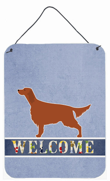 Irish Setter Welcome Wall or Door Hanging Prints BB5497DS1216 by Caroline's Treasures