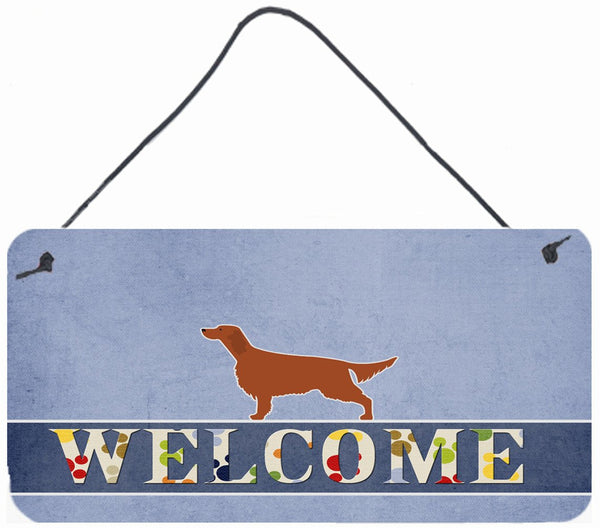 Irish Setter Welcome Wall or Door Hanging Prints BB5497DS812 by Caroline's Treasures