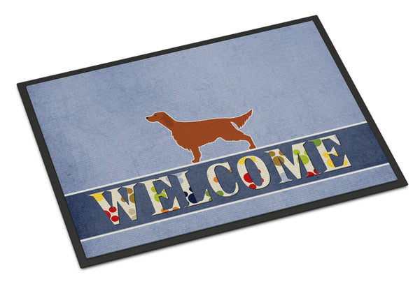 Irish Setter Welcome Indoor or Outdoor Mat 18x27 BB5497MAT - the-store.com