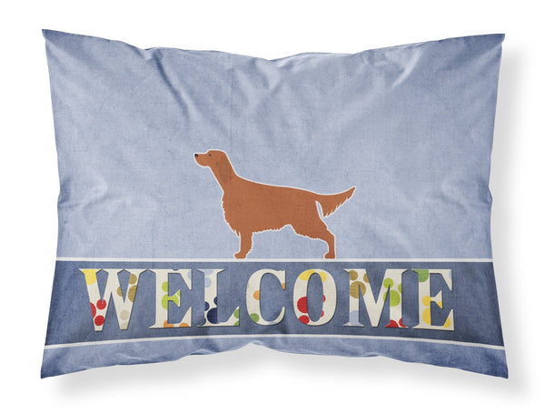 Irish Setter Welcome Fabric Standard Pillowcase BB5497PILLOWCASE by Caroline's Treasures