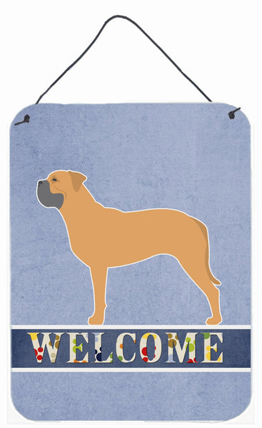 Bullmastiff Welcome Wall or Door Hanging Prints BB5575DS1216 by Caroline's Treasures