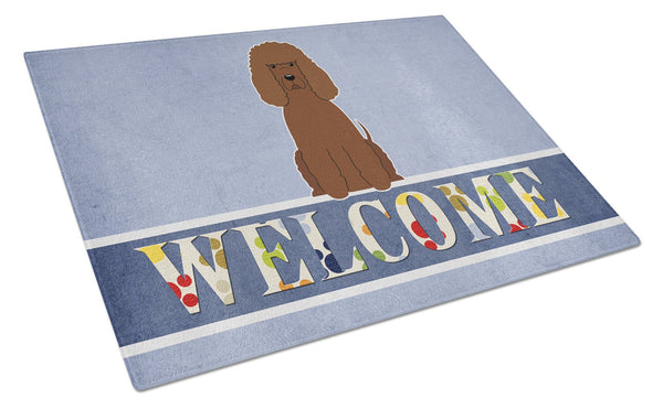 Irish Water Spaniel Welcome Glass Cutting Board Large BB5644LCB by Caroline's Treasures