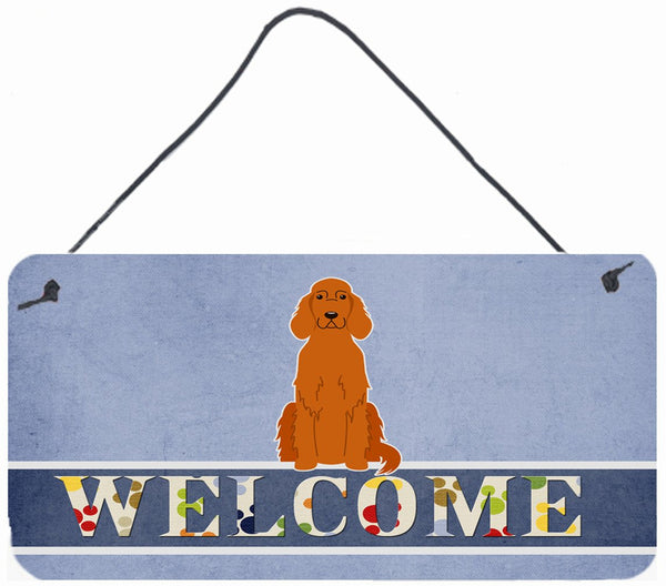 Irish Setter Welcome Wall or Door Hanging Prints BB5645DS812 by Caroline's Treasures