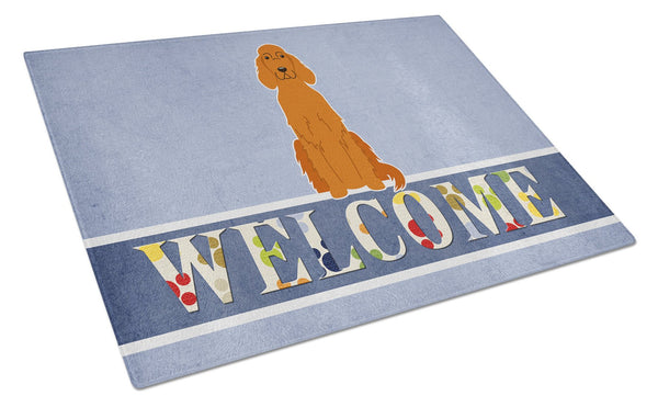 Irish Setter Welcome Glass Cutting Board Large BB5645LCB by Caroline's Treasures