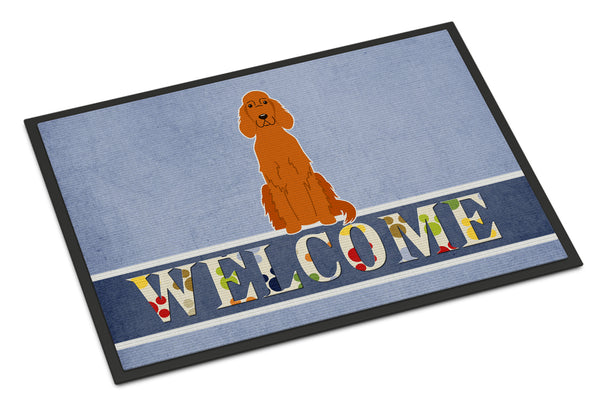 Irish Setter Welcome Indoor or Outdoor Mat 18x27 BB5645MAT - the-store.com