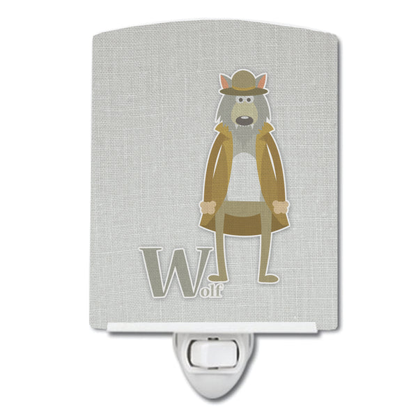 Alphabet W for Wolf Ceramic Night Light BB5748CNL - the-store.com