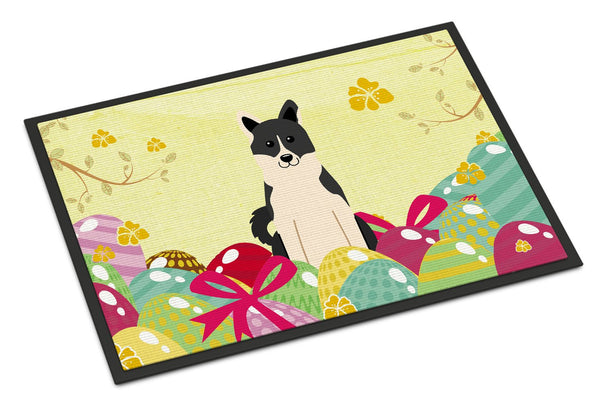 Easter Eggs Russo-European Laika Spitz Indoor or Outdoor Mat 24x36 BB6029JMAT by Caroline's Treasures