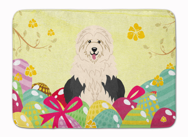 Easter Eggs Old English Sheepdog Machine Washable Memory Foam Mat BB6096RUG - the-store.com