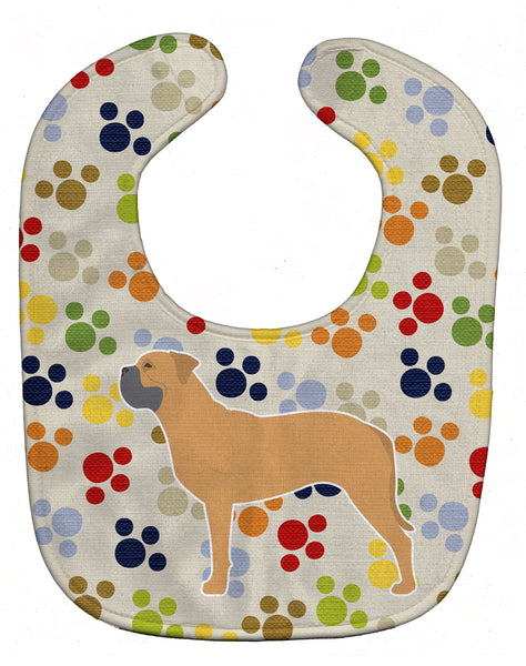 Bullmastiff Pawprints Baby Bib BB6376BIB - the-store.com