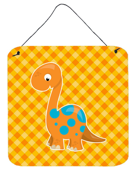 Brontosaurus Dinosaur Wall or Door Hanging Prints BB6896DS66 by Caroline's Treasures