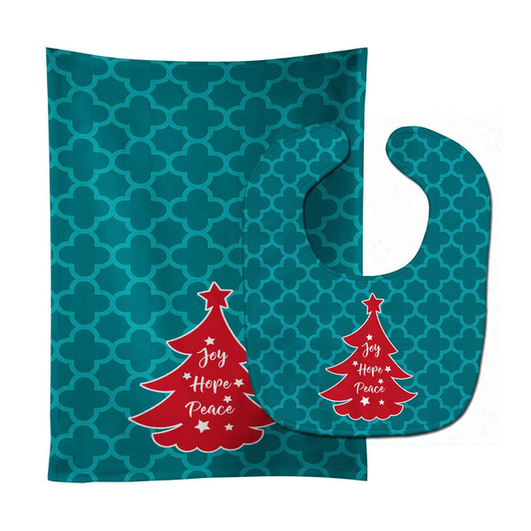 Caroline's Treasures Christmas Tree Teal Red Pair of Pot Holders